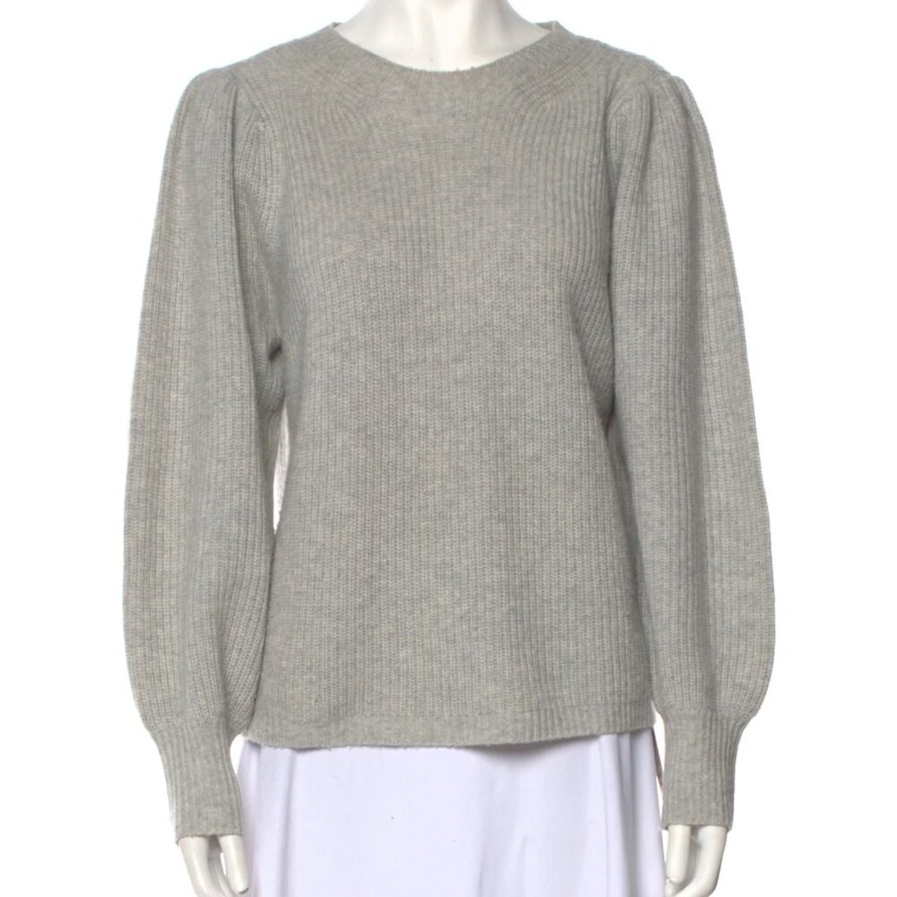 Apiece Apart Cashmere puff sleeve grey sweater